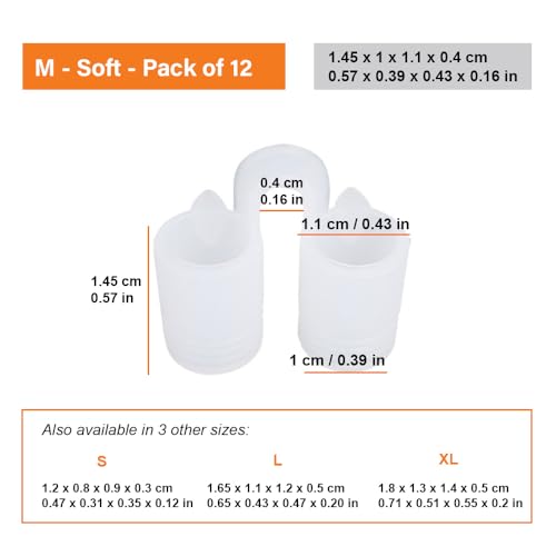 Nose Vent Sinus Relief Dilator (Pack of 12 Medium Size) Soft Vents - A Simple Solution for Nasal Snorers - Reusable Snoring Device to enjoy a peaceful night\'s sleep - by Mobi Lock