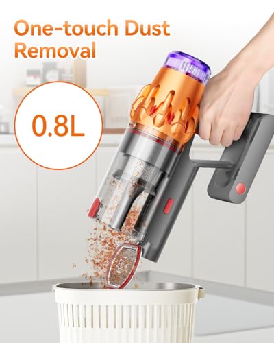 Cordless vacuum cleaner in use