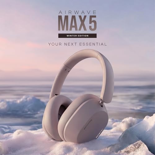 Image of Noise Airwave Max 5 Wireless Over-Ear Headphones with Adaptive Hybrid ANC (up to 50dB), HFA Tech, 80H Playtime, Dual Pairing(Mauve Haze)