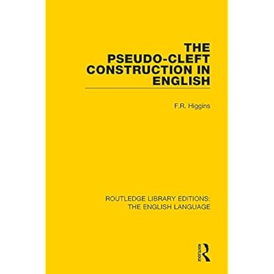 The Pseudo-Cleft Construction in English