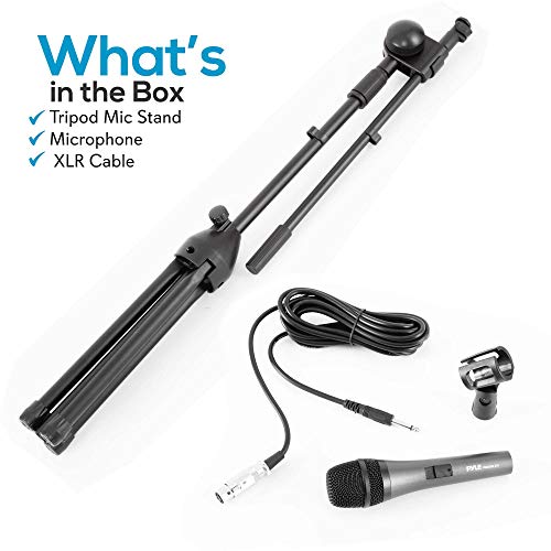 Pyle PMKSM20 Dynamic Microphone And Tripod Stand Arm Mic Length 7.48'' Inch W/Acoustic Pop Filter-Includes 15' Ft Xlr Cable thumb #6