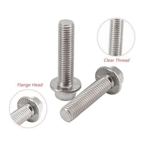 Tornillos de cabeza hexagonal M12 con brida integrada y roscado total en inoxidable 2