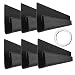 J Channel Cable Raceway - 70.8" Computer Desk Cable Organizer - JCCR-04 Desk Cable Management System with Mounting Tape - Wood Grain 6 Count Cord Covers for Office, Home, Kitchen (11.8" Each, Black)