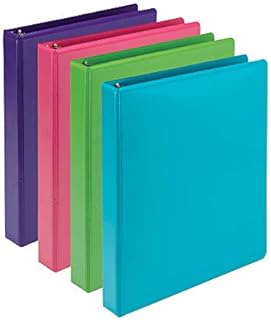 Samsill Earths Choice, Plant-Based Durable 3 Ring Binders, Fashion Clear View 2 Inch Binders, Up to 25% Plant-Based Plastic, Assorted 4 Pack