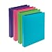 Samsill Earth's Choice Biobased Durable 3 Ring Binders, Fashion Clear View 1 Inch Binders, Up to 25% Plant Based Plastic, Assorted 4 Pack