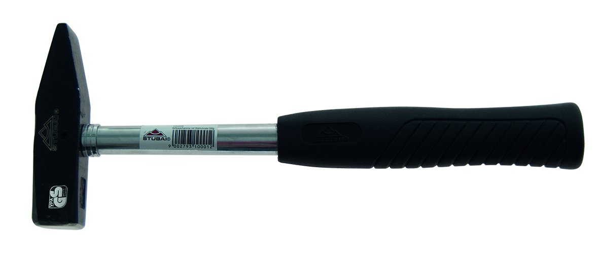 Stubai 100208 Engineer's Hammer with Tubular Steel Shaft/Rubber Grip, Black/Silver