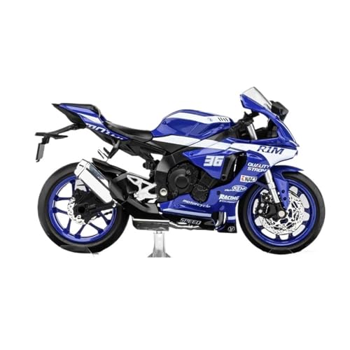 Moto Yamaha R1M miniature 1:12 en alliage pour décorer un bureau de motard passionné