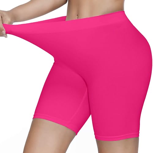 Image of KYDA Women's Anti Bacterial Cycling Shorts, Under Skirt Biker Shorts, High Waist Stretchable Yoga Shorts & Gym Workout Skin Fit Shorties