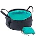 Bassin Pliant,Pliable Seau Bassin de lavage portatif leger et etanche a l'eau avec le sac de transport pour le camping de voyage lavant la peche 8.5L