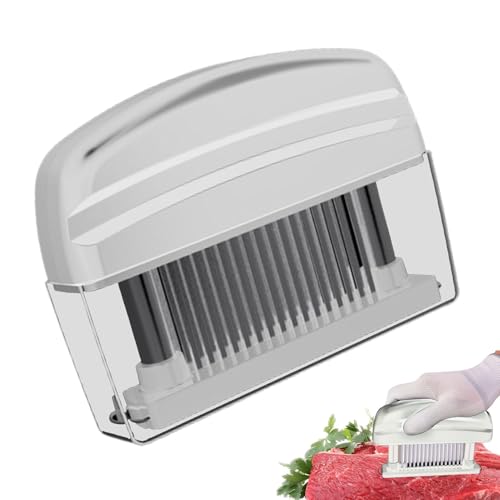 Ablandadores de carne, herramienta de ablandador de carne - Ablandador de batidor de carne de acero inoxidable con 48 agujas, herramienta de cocina, hecho el filete más duro, ablandador de carne