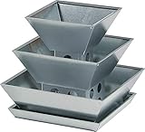 PYRA Pflanzenpyramide mit 3 Etagen, Verzinkter Stahl, für Balkon, Terrasse und Garten