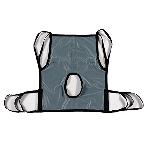 Patient Aid One Piece Commode Patient Lift Sling With Positioning Strap, Full Body 600Lb Capacity (Medium) #TOP5