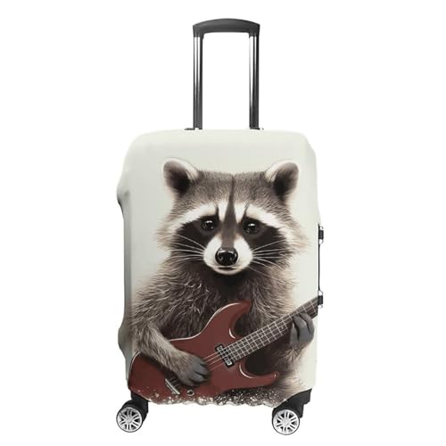 Funny Raccoon Printed Luggage Cover Protector, Fits 18-32 Inch Luggage