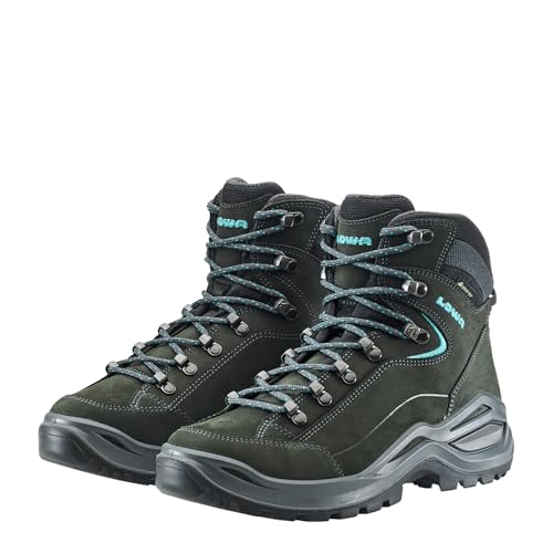 LOWA Stiefel mittel RENEGADE EVO GTX MID Ws W asphalt/türkis, 38
