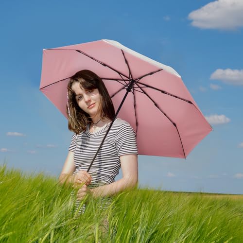 Image of G4Free UPF 50+ UV Protection Travel Umbrella 42 Inch Sun Blocking Umbrella