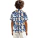 Dremagia Dogs Print Shirt Short Sleeve Button Down T Shirts Age 12 Months-12 Years Basic Style Tees Summer Casual Tops Classic Fit Spread Collar Basic Style Tees V Neck Beach Costume for Boys