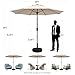 Ayge 9FT Large Outdoor Patio Umbrella Market Table Umbrella-UV Resistant, Easy Push Button Tilt and Crank, 8 Sturdy Fiberglass Ribs Heavy-Duty Pool Umbrella for Deck, Backyard,Garden,Beige