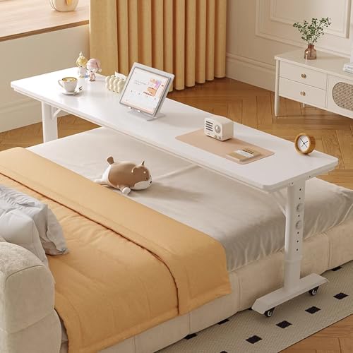 Tavolo da letto regolabile in altezza, mobile per uso portatile, ospedale e casa, tavolo da lavoro con ruote