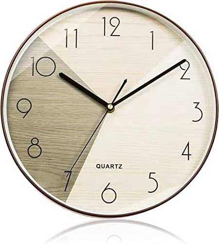 Image of Wall Clock 12 inch Silent Quartz Decorative Wall Clock Non-Ticking Classic Digital Clock Battery Operated Round Easy to Read Handheld Complete Home /Kitchen /Bedroom (414)