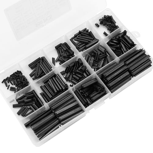Spannstift Hohlsplinte Sortiment 550 Stück Hohl Federstifte Manganstahl Spannstift Sortiment Kerbstifte Sortiment Sicherungsstift Spannstifte - M1.5/M2/M2.5/M3/M4/M5/M6