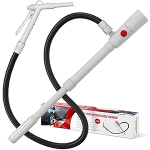 MAXVINI Elektrische Transferpumpe, 2.8GPM Batteriebetriebene Flüssigkeitstransferpumpe, Elektrisch Kraftstoff Umfüllpumpe Siphon Benzin Pumpe Tragbare Automatische Absaugung Pumpe für Benzin,Diesel,Öl