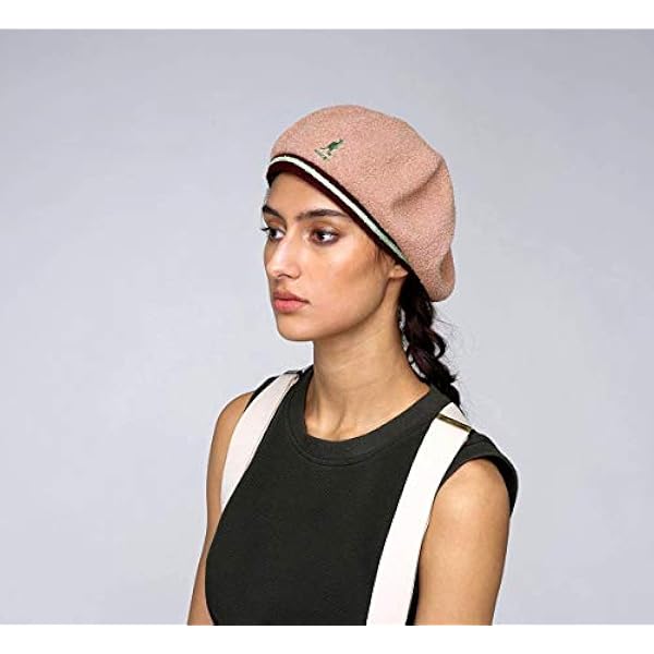 Kangol - Franse baret, baskenmuts 2-kleurige bermuda jax baret - maat S - dusty-rose, Dusty-rose, 54/56 cm