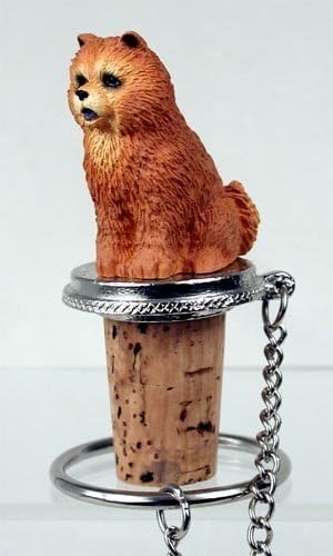 1 tapón para botella de vino de perro Chow Chow rojo – DTB21B por Conversation Concepts