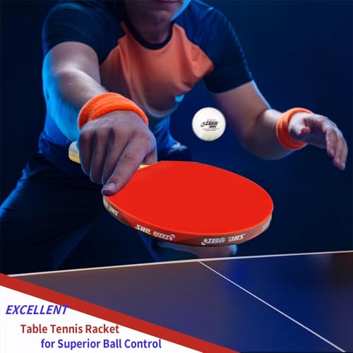 Raquete de tênis de mesa DHS Ping Pong, raquete profissional com estojo de transporte para torneios