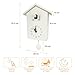 WALPLUS Modern Cuckoo Clocks for Wall Hourly Chiming Coo Coo Clock Volume Adjustable Cookoo Clock Removable Pendulum Christmas Cuckoo Gift White Interior Decoration