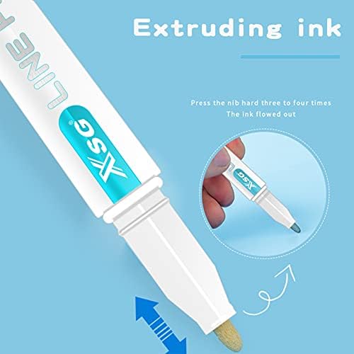Outline Marker Pens,Super Squiggles Double Line Outline Pen,12 Colors Doodle Dazzle Marker pens,Silver Metallic Markers self-outline Markers Pens for Art,Drawing