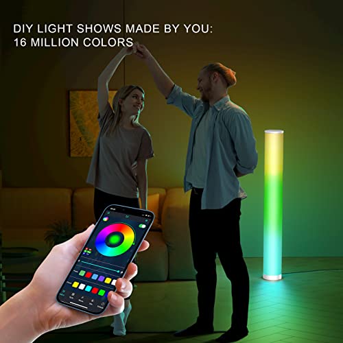 Streamlet Led Floor Lamp, Rgbic Color Changing Modern Corner Lamp With Music Sync For Living Room Bedroom, 41'' Standing Lamp Mooding Lighting Night Light With App Control #TOP3