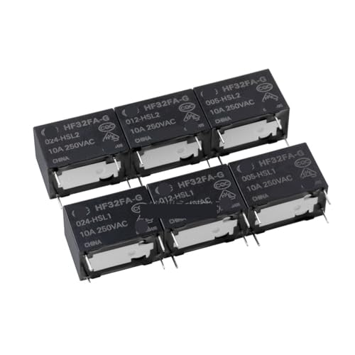 Relais HF32FA-024-HSL2 4 broches 5A pour circuit imprimé, lot de 5 pièces