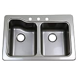 Lippert 209586 Better Bath RV Double Sink 25" x 19" Stainless Steel Color Lippert 209586 Better Bath RV Double Sink 25" x 19" Stainless Steel Color