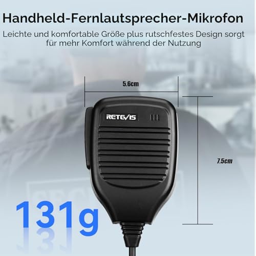 Retevis Funkgerät Lautsprecher Mikrofon 2 Pin Funkgeräte Profi Lautsprechermikrofon Kompatibel mit Retevis RT24 RT24V RT27 Für Jagd und Schießen(2 STK)