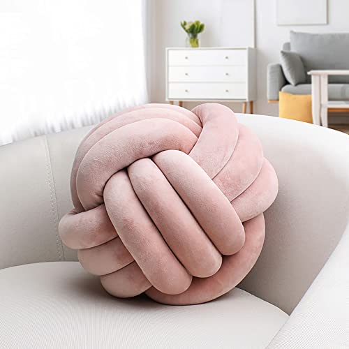 GYCS Cojín Suave de Bola de Nudos para Cama Almohada de Peluche para Decoración Almohada Nudo Cojin Nudo Cojin Redondo Decoracion Cama para Hogar Sofas Felpa Bien Sellada y Acolchada,Caramel,35cm Cover