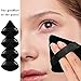 8Pcs of Triangular Powder Puff Makeup Sponges, Made of Super-soft Velvet, Designed for Contouring, Eye, and Corner, Beauty Blender Foundation Mixing Container.(Black)