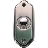 IQ America DP1212A Wired Pewter Plated Surface Mounted Contemporary Doorbell Pushbutton Chrome Push