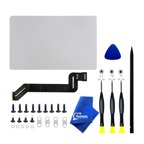 iPartsleader A1707 A1990 Trackpad with Cable for MacBook Pro (Retina,15-inch,2016-2019) Force Touch Touchpad Replacement EMC 3072/3162/3215/3359 (Silver)