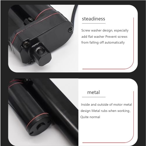 Urant 103 12 Inch Linear Actuator,1000N Speed 10Mm/S Heavy Duty 12V Linear Actuator,Instantaneous Waterproof Switch With Mounting Bracket,For Automotive thumb #3