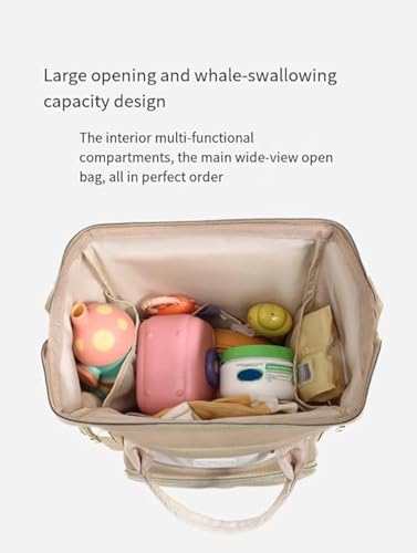 Image of Winnies Diaper Bag Backpack for Moms Multi-Functional Maternity Nappy Bags with Insulated Bottle Holders, Wide-Open Main Compartment & Multiple Pockets