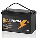 12V 100 Ah LifePO4 Batterie,Batterie au Lithium 12 V 100 Ah,15000 Cycles Batterie au Lithium à Cycle Profond,1280Wh Batteries au Lithiums 12V 100 AH Batteries pour Les Caravanes,Camping,Bateaux