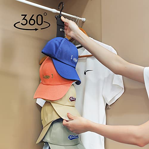 2 Pack Baseball Cap Storage Organizer, Eight Clips Hold Up To 16 Caps Hat Holders For Beanie| Hanging Hat Rack | Over Door Hanger #TOP1