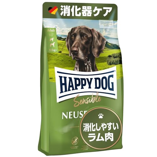 ハッピードッグ 中型犬・大型犬 成犬〜シニア用 消化器ケア (ラム・ライス) 4kg ドライドッグフード ドイツ産 ヒューマングレード 無添加 HAPPY DOG グルテンフリー センシブル ニュージーランド