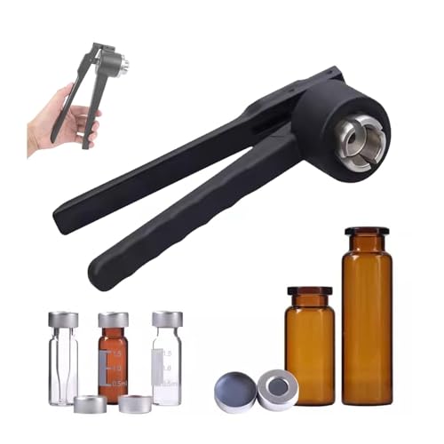 Crimpadora Manual Multimedida 8-20mm - Herramienta de Sellado para Cápsulas Flip-Off de Aluminio - Pinza de Acero Inoxidable para Laboratorios y Uso Doméstico
