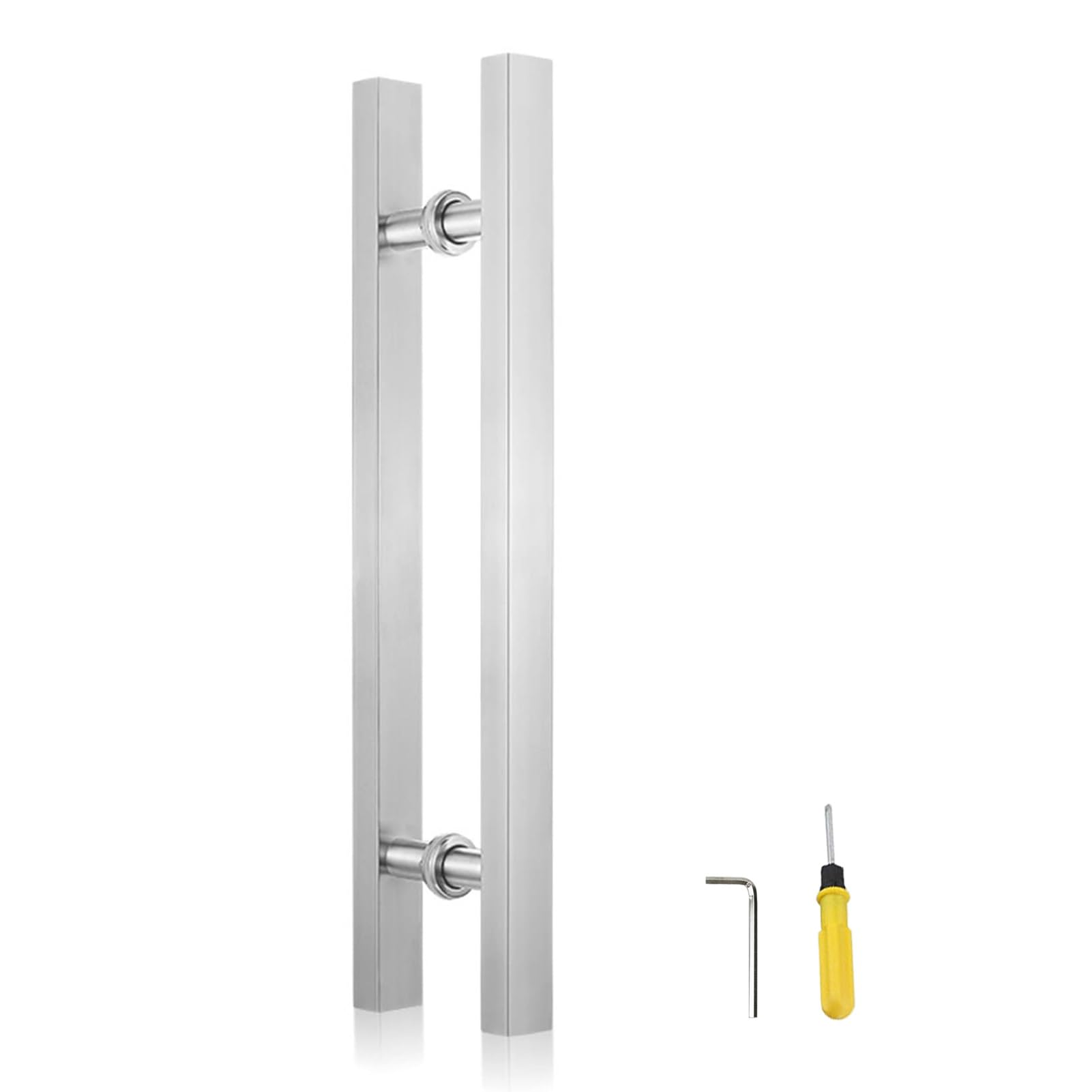 MXXQRHF 304 Stainless Steel Push Pull Barn Door Handle, Matte Black/Silver/Gold Sliding Door Pull Handle, 100cm (39 3/8") Glass Door Hardware