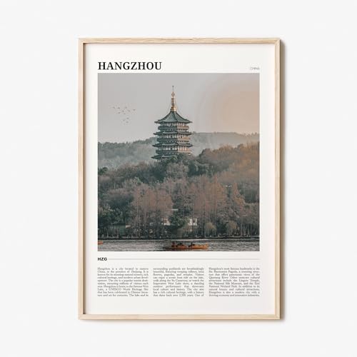 Hangzhou Travel Poster, Hangzhou Wall Art, Poster Print Photo Decor China Travel Print Art Wall,92
