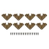 Cosa Ricevi: La confezione include 8 pezzi di angolari decorativi protettivi e viti, con dimensioni totali di 25 x 25 x 9mm/0.98 x 0.98 x 0.35pollici(L*P*H), lunghezza diagonale di 36mm/1.42pollici, spessore di 0.5mm/0.02pollici, diametro del foro di 2.5mm/0.1pollici. Si prega di notare che le misurazioni manuali possono avere errori. Grazie per la comprensione