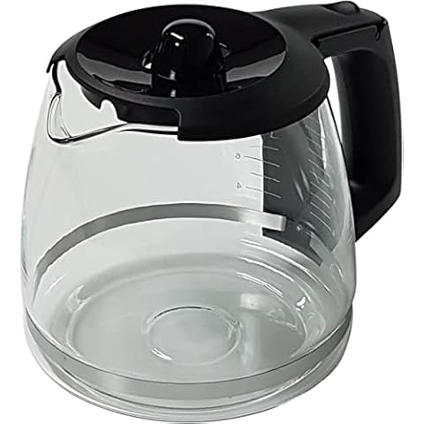 Lichtblau Glaskanne schwarz für Bosch Kaffeemaschine TKA6A I Ersatzkanne passend Cover