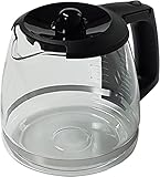 Lichtblau Glaskanne schwarz für Bosch Kaffeemaschine TKA6A I Ersatzkanne passend für Kaffeemaschine TKA6A043 und TKA6A643 I Ersatz-Glaskanne Filterkaffeemaschine I Zubehör Bosch Kaffeemaschine