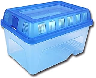 Turtle Tank Turtle Tank Aquarium, Turtle Habitat Reptile Plastic Terrarium Safe Durable, Turtles Topper Basking Platform, Prevent Tortoise From Climbing Escaping Pet Accessories ( Size : L )